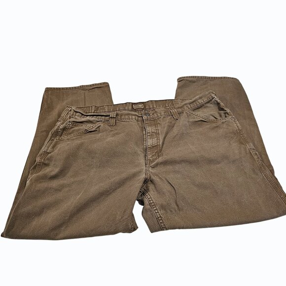 CE Schmidt Workwear Canvas Carpenter Pants Utility Tough 44" W x 31" L  Brown - Picture 3 of 13